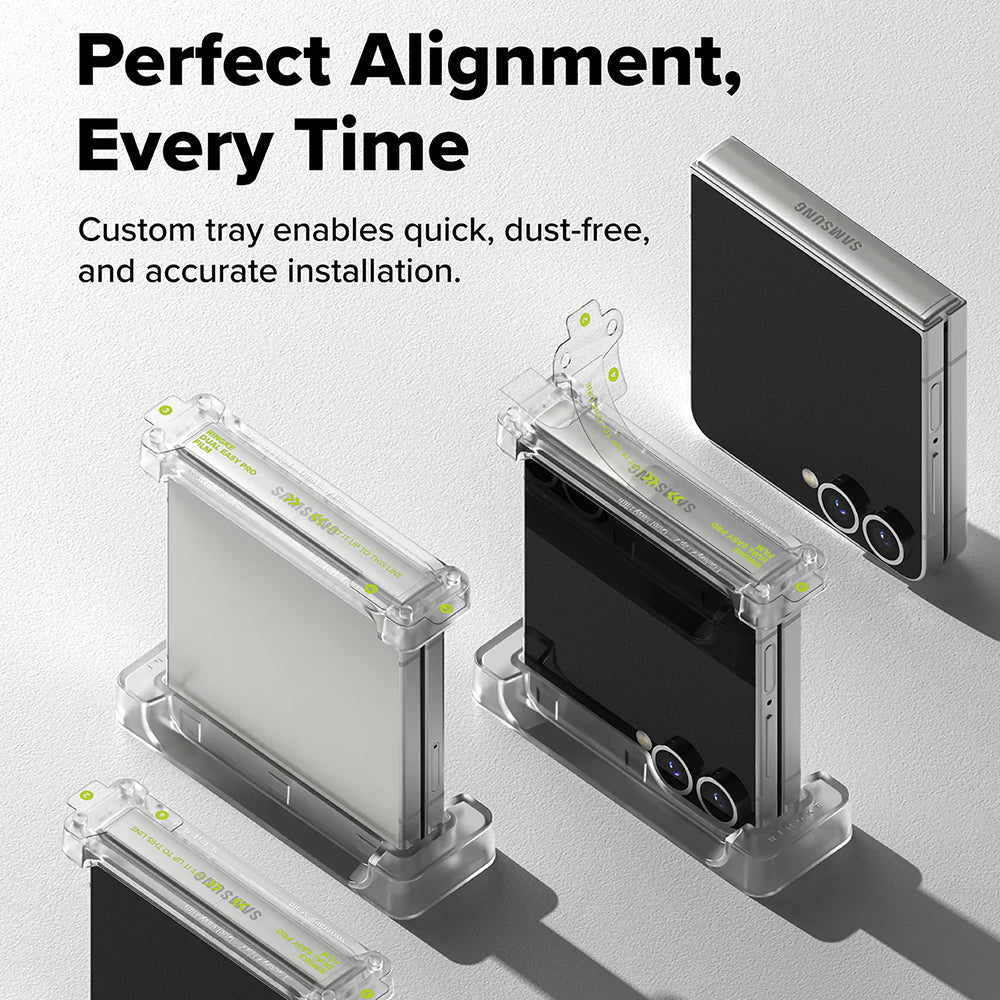 Προστατευτική μεμβράνη με μεντεσέ Ringke για Samsung Galaxy Z Flip7 F766, Πλαστικό, Σετ 2 τεμαχίων