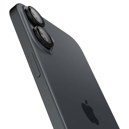 Spigen EZ FIT Προστατευτική μεμβράνη πίσω κάμερας για Apple iPhone 16 Plus / 16, με προστασία γυαλιού, σετ 2 τεμαχίων, μαύρο AGL07921 AGL07921