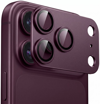 Προστατευτική μεμβράνη κάμερας πίσω Tech-Protect CamFull Fit+ για Apple iPhone 18 Pro Max, ασφαλισμένο γυαλί, βυσσινί