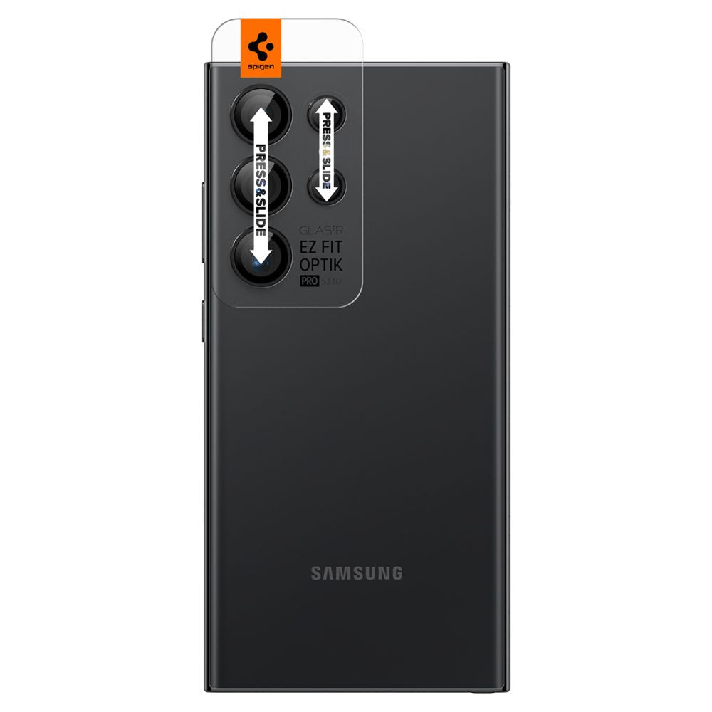 Spigen EZ FIT Προστατευτική μεμβράνη πίσω κάμερας για Samsung Galaxy S24 Ultra S928, με προστασία γυαλιού, σετ 2 τεμαχίων