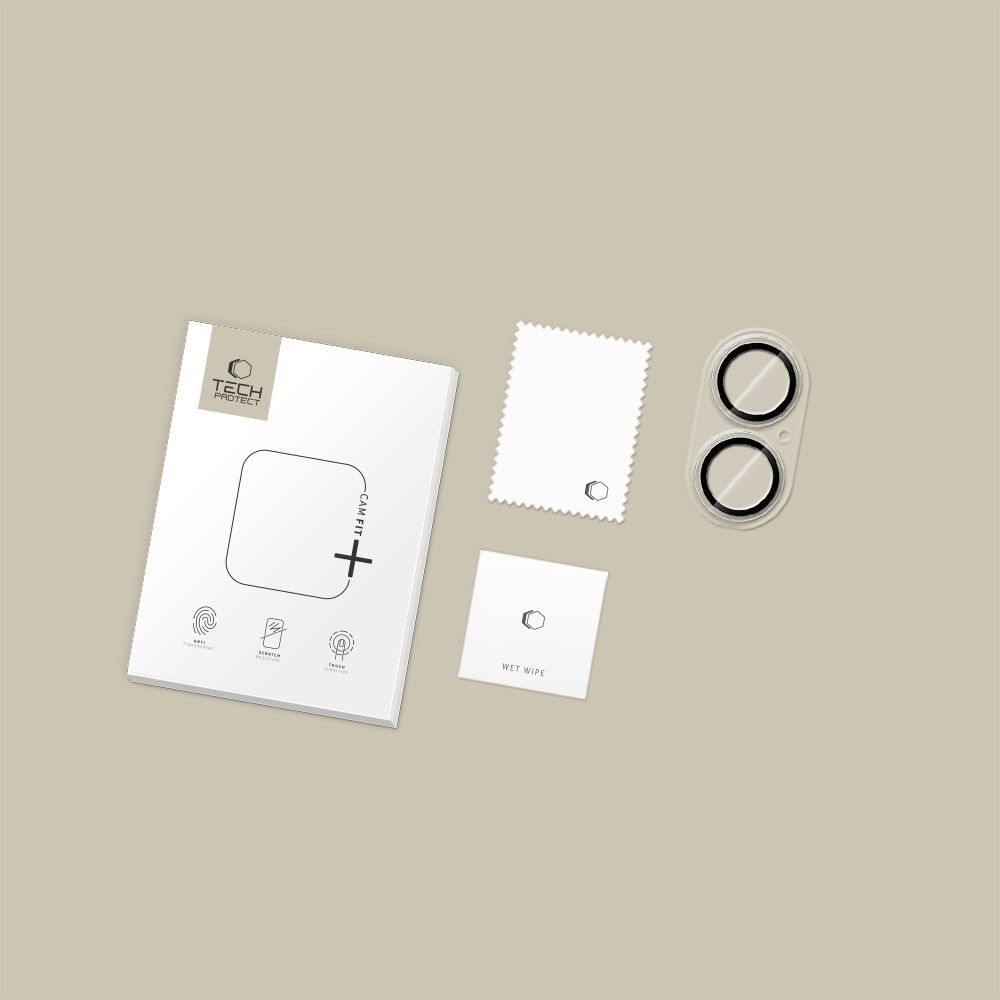 Back Camera Protection Film Tech-Protect CamFull Fit+ for Apple iPhone 17, Tempered Glass, Matte Transparent