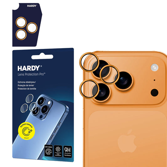 Προστατευτική Μεμβράνη Κάμερας Πίσω 3MK Hardy Protection Pro για Apple iPhone 17 Pro Max / 17 Pro, Ενισχυμένο Γυαλί, Πορτοκαλί