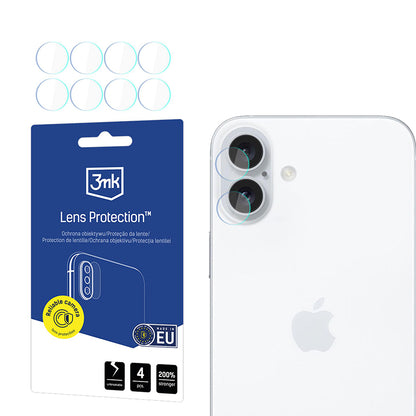 Προστατευτική Μεμβράνη Κάμερας Πίσω 3MK Protection για Apple iPhone 17, Ενισχυμένο Γυαλί, Σετ 4 τεμαχίων, Διαφανής