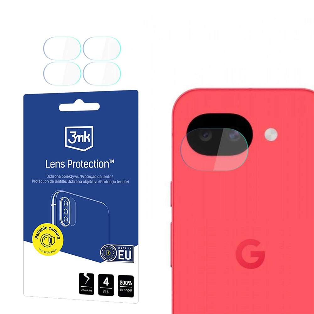 Προστατευτική Μεμβράνη Κάμερας Πίσω 3MK Protection για Google Pixel 10a, Εύκαμπτο Γυαλί, Σετ 4 τεμαχίων, Διαφανής