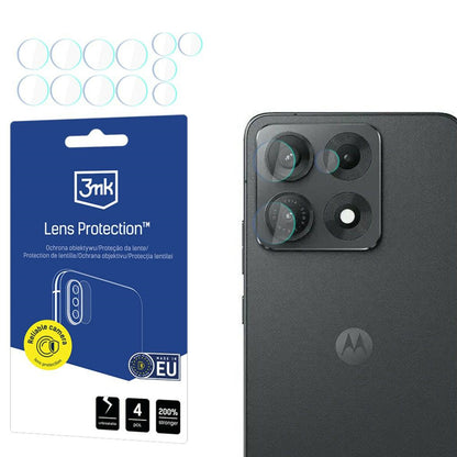 Προστατευτική μεμβράνη για πίσω κάμερα 3MK Protection για Motorola Edge 70 Max, Ασφαλισμένο γυαλί, Σετ 4 τεμαχίων, Διαφανές