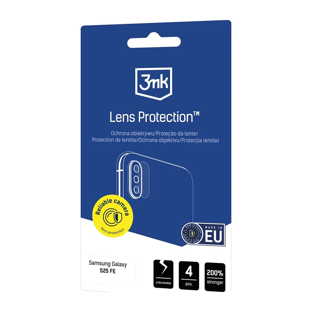 Προστατευτική Μεμβράνη Κάμερας Πίσω 3MK Protection για Realme Note 70T, Ενισχυμένο Γυαλί, Σετ 4 τεμαχίων, Διαφανής