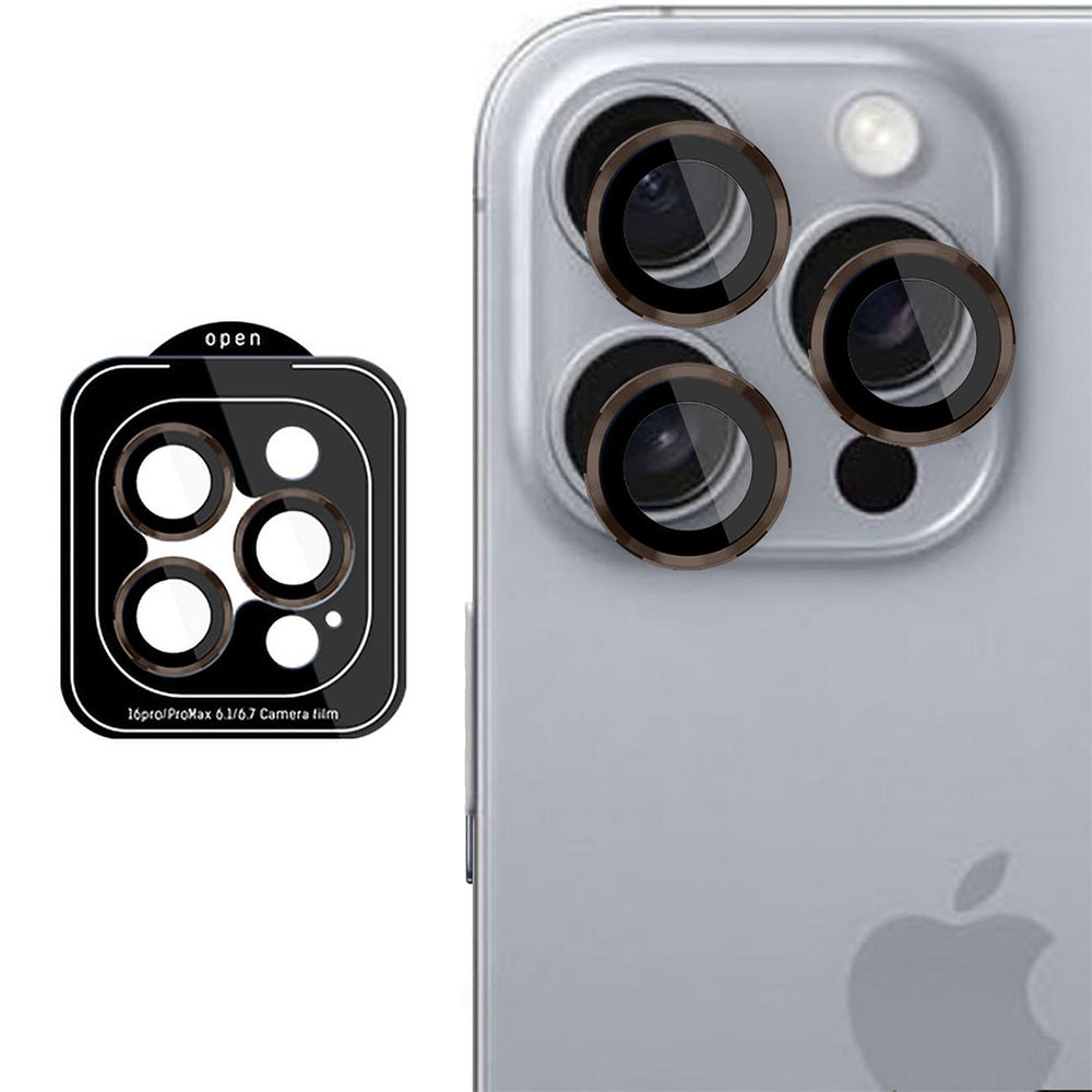 Προστατευτική μεμβράνη πίσω κάμερας 3MK Protection Pro για Apple iPhone 16 Pro Max / 16 Pro, Ασφαλισμένο γυαλί, Καφέ
