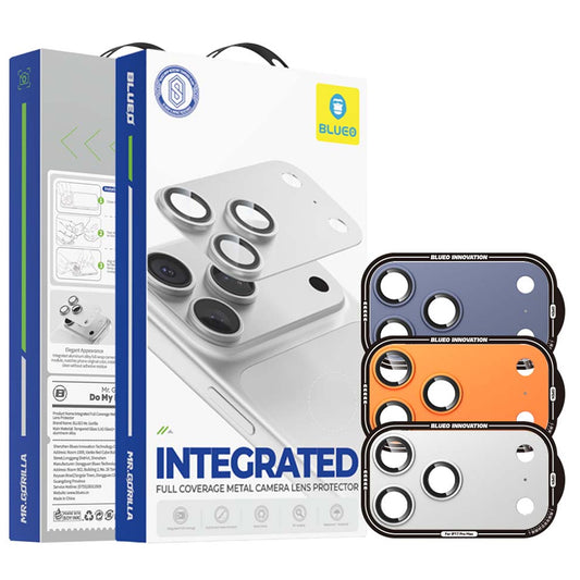 Προστατευτικό κάλυμμα πίσω κάμερας Blueo Integrated Metal για Apple iPhone 17 Pro Max, σκληρυμένο γυαλί, σκούρο μπλε