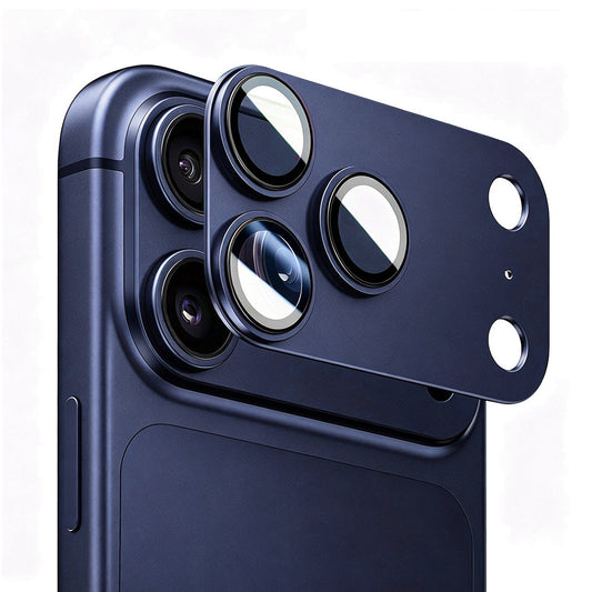 Προστατευτικό κάλυμμα πίσω κάμερας Blueo Integrated Metal για Apple iPhone 17 Pro, σκληρυμένο γυαλί, σκούρο μπλε