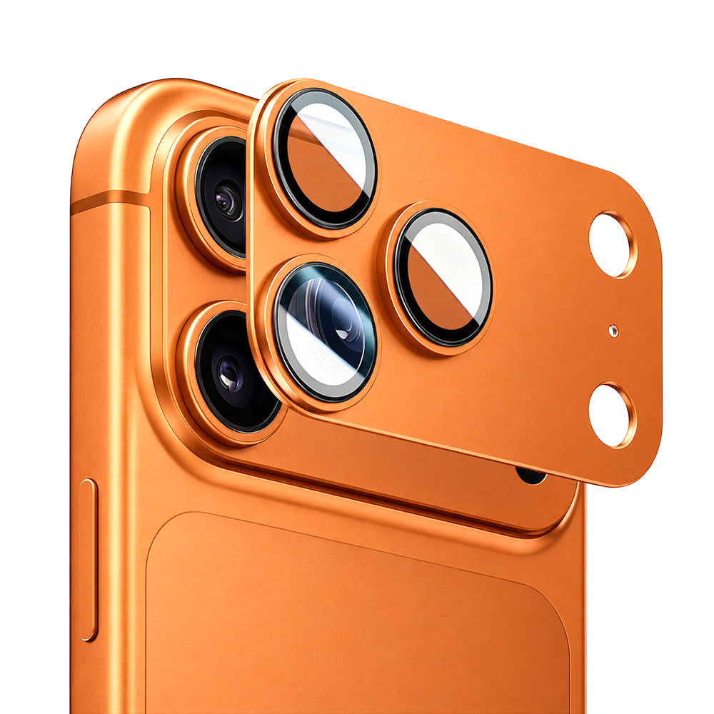 Προστατευτικό κάμερας Blueo Integrated Metal για Apple iPhone 17 Pro, σκληρυμένο γυαλί, πορτοκαλί