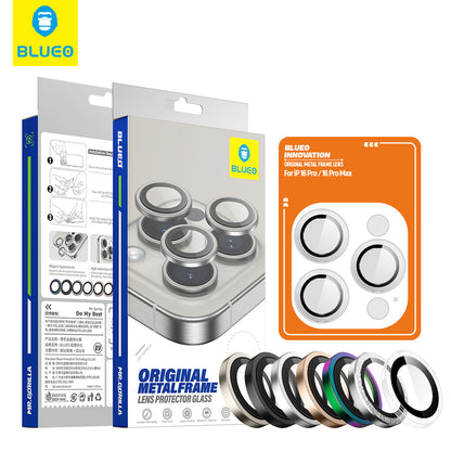 Προστατευτική μεμβράνη πίσω κάμερας Blueo Metal Frame για Apple iPhone 14 Pro Max / 14 Pro, Ενισχυμένο γυαλί, Ασημί
