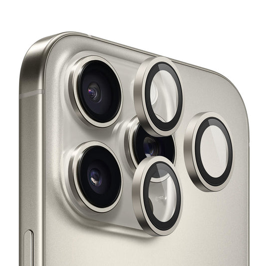 Προστατευτική μεμβράνη πίσω κάμερας Blueo Metal Frame για Apple iPhone 16 Pro Max / 16 Pro, ασφαλισμένο γυαλί, μεταλλικό γκρι