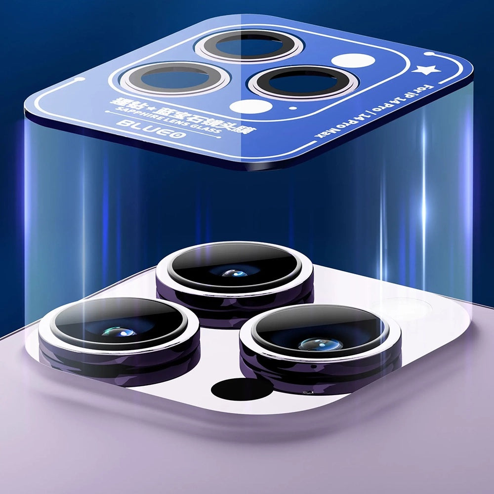 Προστατευτική μεμβράνη πίσω κάμερας Blueo Sapphire Crystal για Apple iPhone 14 Pro Max / 14 Pro, Ασφαλισμένο γυαλί, Ασημί