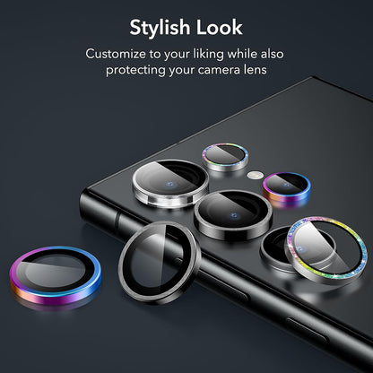 Προστατευτική Μεμβράνη Κάμερας Πίσω ESR για Samsung Galaxy S24 Ultra S928, Ενισχυμένο Γυαλί, Σετ 2 τεμαχίων, Μαύρη