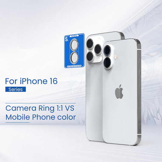 Προστατευτική μεμβράνη πίσω κάμερας Lito S+ για Apple iPhone 16 Plus / 16, Ασφαλισμένο γυαλί, Ασημί