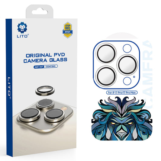 Προστατευτική Μεμβράνη Κάμερας Πίσω Lito Titanium AR για Apple iPhone 17 Pro Max / 17 Pro, Ενισχυμένο Γυαλί, Ασημί