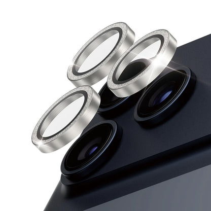 Προστατευτική Μεμβράνη Κάμερας Πίσω PanzerGlass Hoops Glitter για Apple iPhone 17 Pro Max / 17 Pro / 16 Pro Max / 16 Pro, Ενισχυμένο Γυαλί, Ασημί