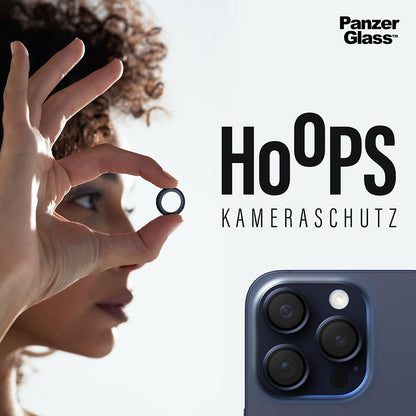 Προστατευτική Μεμβράνη Κάμερας Πίσω PanzerGlass Hoops για Apple iPhone 17 Pro Max / 17 Pro / 16 Pro Max / 16 Pro, Ενισχυμένο Γυαλί, Μαύρη
