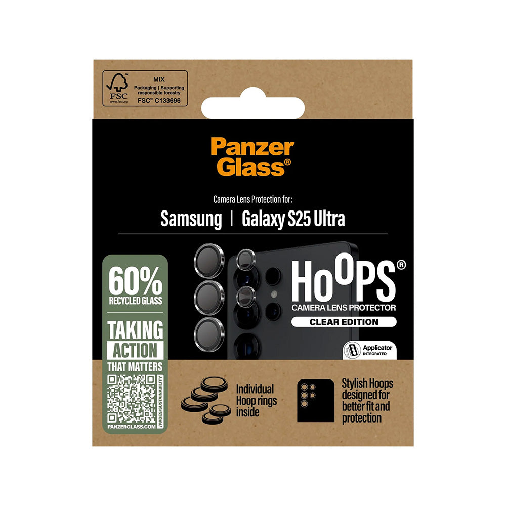 Προστατευτική Μεμβράνη Κάμερας Πίσω PanzerGlass Hoops για Samsung Galaxy S25 Ultra S938, Ενισχυμένο Γυαλί, Διαφανές