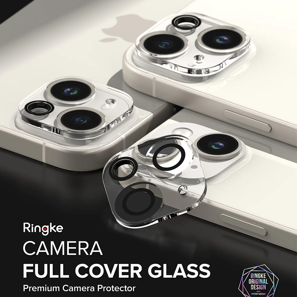 Προστατευτική Μεμβράνη Κάμερας Πίσω Ringke για Apple iPhone 15 Plus / 15, Ενισχυμένο Γυαλί, Σετ 2 τεμαχίων, Διάφανη