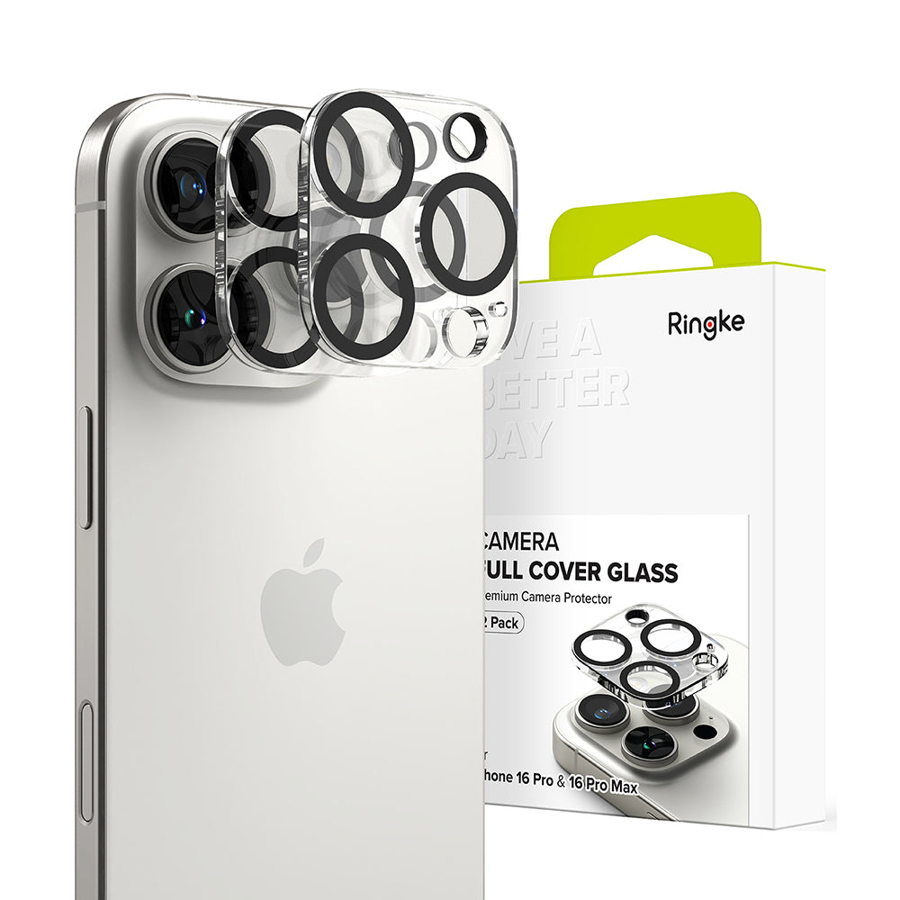 Προστατευτική Μεμβράνη Κάμερας Πίσω Ringke για Apple iPhone 16 Pro Max / 16 Pro, Ενισχυμένο Γυαλί, Σετ 2 τεμαχίων, Διαφανής