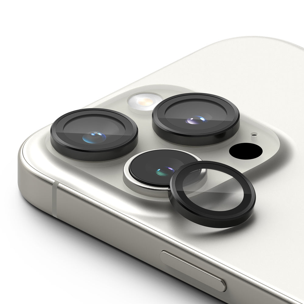 Προστατευτική Μεμβράνη Κάμερας Πίσω Ringke για Apple iPhone 16 Pro Max / 16 Pro, Ενισχυμένο Γυαλί, Σετ 2 τεμαχίων, Μαύρη