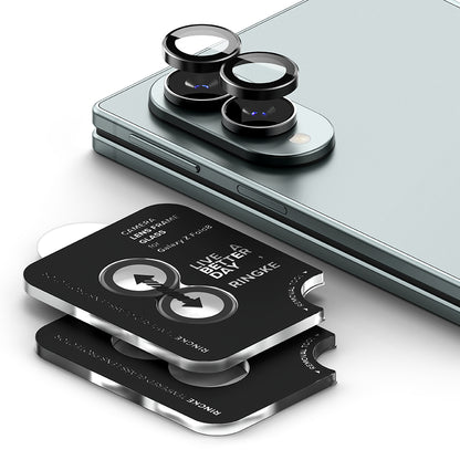 Προστατευτική μεμβράνη πίσω κάμερας Ringke για Samsung Galaxy Z Fold8 F971, Ασφαλισμένο γυαλί, Σετ 2 τεμαχίων, Μαύρο