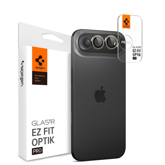 Προστατευτική Μεμβράνη Κάμερας Πίσω Spigen GlastR EZ FIT Optik Pro για Apple iPhone 17 Air, Ενισχυμένο Γυαλί, Σετ 2 τεμαχίων, Χρυσό AGL10131