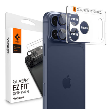 Προστατευτική Μεμβράνη Κάμερας Πίσω Spigen GlastR EZ FIT Optik Pro XL για Apple iPhone 17 Pro Max, Ενισχυμένο Γυαλί, Μπλε AGL10651