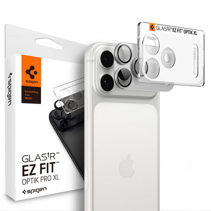Προστατευτική μεμβράνη για πίσω κάμερα Spigen GlastR EZ FIT Optik Pro XL για Apple iPhone 18 Pro Max, Ανθεκτικό γυαλί, Ασημί AGL12042