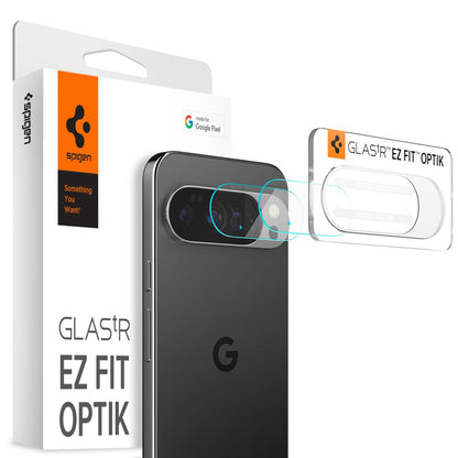 Προστατευτική μεμβράνη πίσω κάμερας Spigen GlastR Optik για Google Pixel 10 Pro, ασφαλισμένο γυαλί, σετ 2 τεμαχίων, διαφανές AGL09662