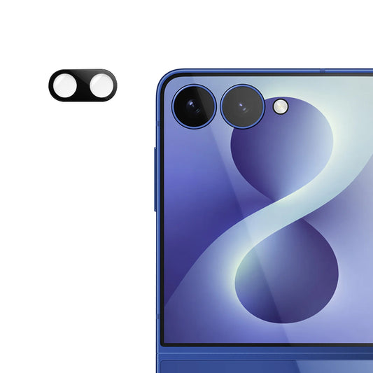Προστατευτική μεμβράνη πίσω κάμερας Techsuit για Samsung Galaxy Z Flip8 F776, ασφαλισμένο γυαλί, μαύρο