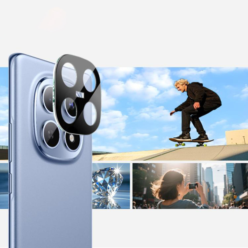 Προστατευτική Μεμβράνη Κάμερας Πίσω Techsuit για Xiaomi Poco M8 / Redmi Note 15 5G, Ενισχυμένο Γυαλί, Μαύρη