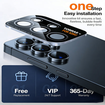 Torras Lensguard Rear Camera Protection Film for Samsung Galaxy S26 Ultra, Tempered Glass, Black