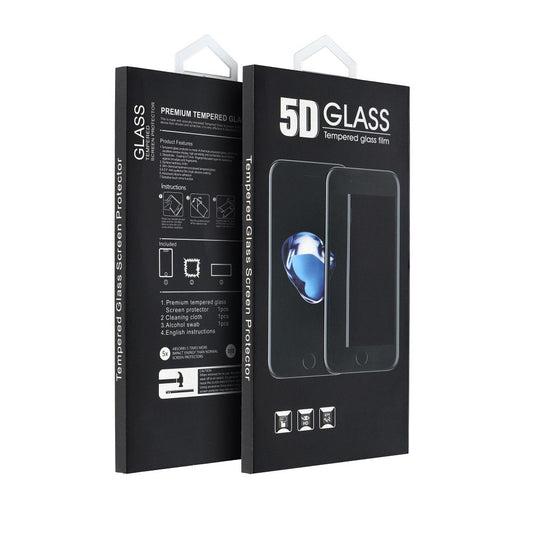 Προστατευτική μεμβράνη οθόνης OEM για Apple iPhone 14 Pro Max, Ενισχυμένο γυαλί, Πλήρης κόλλα, 5D, Μαύρο