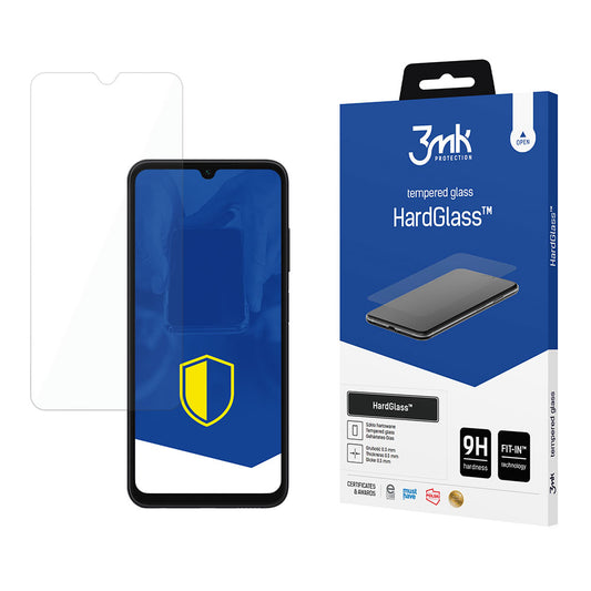 Προστατευτική μεμβράνη οθόνης 3MK HardGlass για Samsung Galaxy A05s A057, Ασφαλισμένο γυαλί, Πλήρης κόλλα