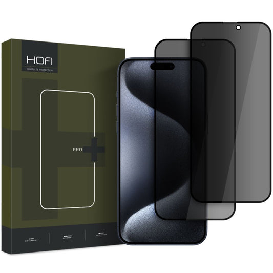 Προστατευτικό οθόνης HOFI Glass PRO+ για Apple iPhone 16 Pro Max, Προστατευτική ασπίδα, πλήρης κόλλα, σετ 2 τεμαχίων, 2.5D 