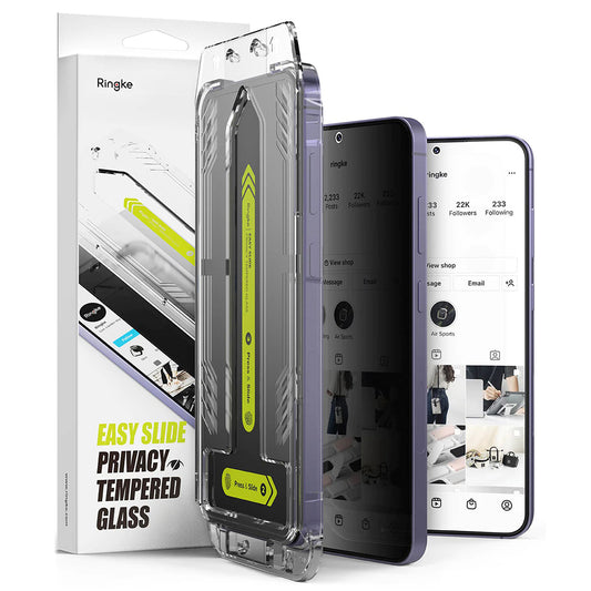 Προστατευτική Μεμβράνη Οθόνης Privacy Ringke Easy Slide για Samsung Galaxy S25+ S936 / S24+ S926, Ενισχυμένο Γυαλί, Πλήρης Κόλληση, Σετ 2 τεμαχίων