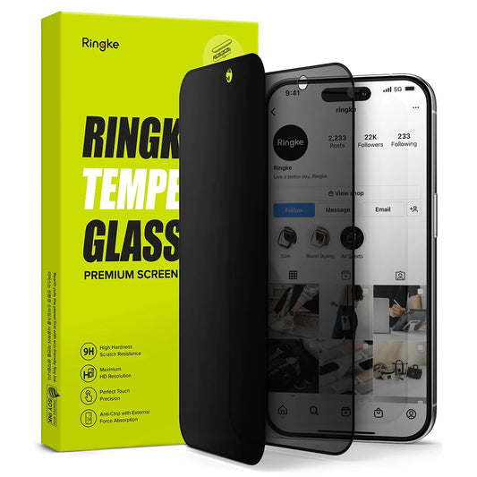 Προστατευτική Μεμβράνη Οθόνης Privacy Ringke για Apple iPhone 15 Pro Max, Ενισχυμένο Γυαλί, Full Glue