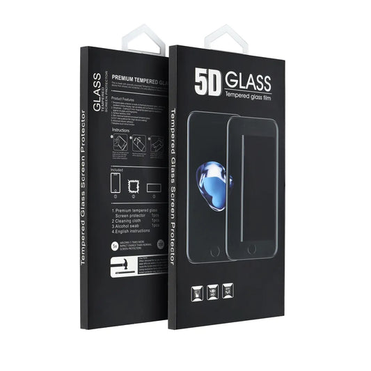 Προστατευτική μεμβράνη οθόνης OEM για Motorola Moto G04s / E14 / G24 Power / G04 / G24, Ασφαλισμένο γυαλί, Πλήρης κόλλα, 5D, Μαύρο
