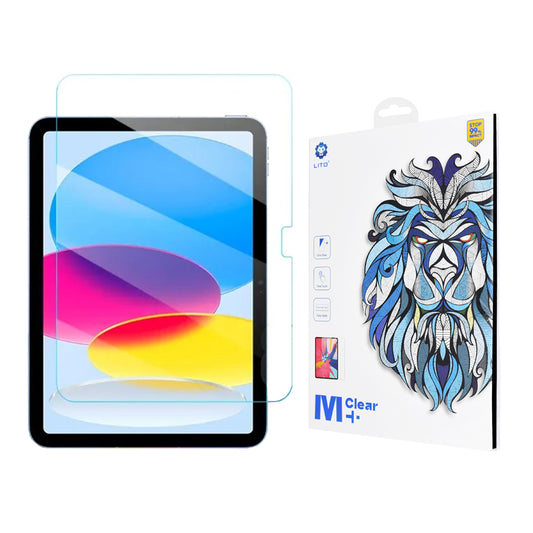 Clear Screen Protector Lito Classic for Apple iPad (2025) / (2022), Tempered Glass, Full Glue, 2.5D