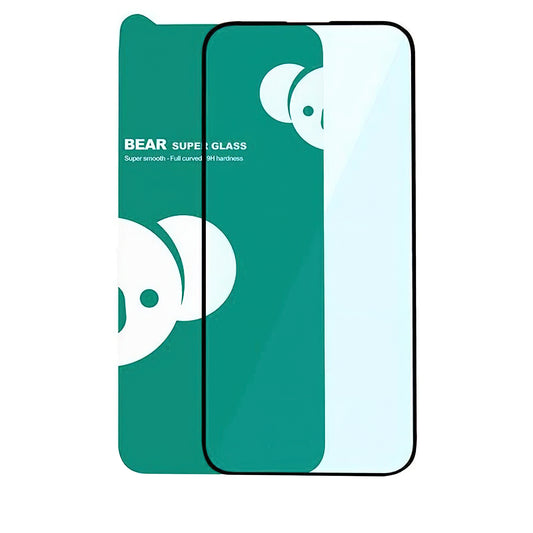 Προστατευτική μεμβράνη οθόνης Bear Super Hard για Apple iPhone 18 Pro Max / 17 Pro Max / 16 Pro Max, Ασφαλισμένο γυαλί, Πλήρης κόλλα, 3D, Μαύρο