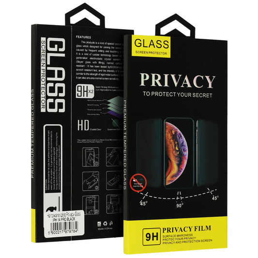 Προστατευτική μεμβράνη οθόνης Privacy OEM για Apple iPhone 18 Pro, Ασφαλισμένο γυαλί, Πλήρης κόλλα