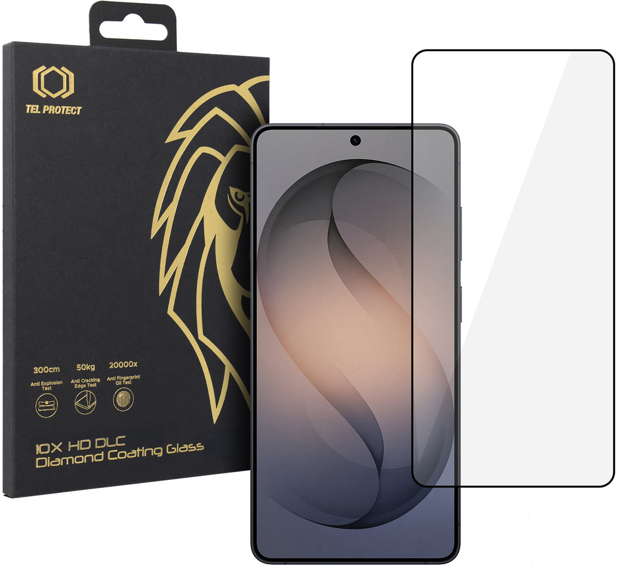 Προστατευτικό οθόνης Tel Protect 10X HD DLC Diamond Coating για Samsung Galaxy S26 Ultra S948, Σκληρυμένο Γυαλί, Πλήρης Επικόλληση, Μαύρο