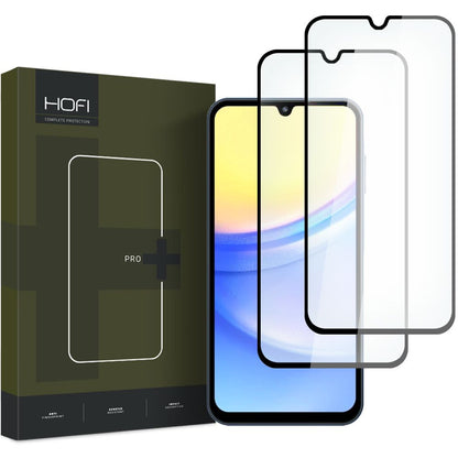 Προστατευτικό οθόνης HOFI Glass PRO+ για Samsung Galaxy Galaxy A15 5G A156 / A15 A155, γυάλινη ασπίδα, πλήρης κόλλα, σετ 2 τεμαχίων, 2.5D, μαύρο 