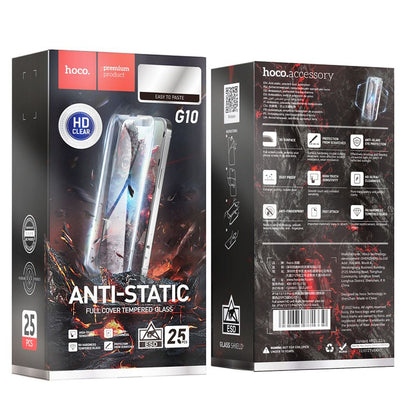 Προστατευτική Μεμβράνη Οθόνης HOCO για Apple iPhone 14 Pro Max, Ενισχυμένο Γυαλί, Πλήρης Κόλληση, Σετ 25 τεμαχίων, Μαύρη