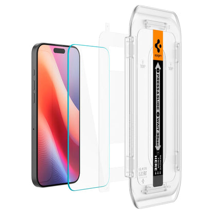 Προστατευτικό οθόνης Spigen EZ FIT για Apple iPhone 16 Pro Max, με προστασία γυαλιού, πλήρης κόλληση, σετ 2 τεμαχίων AGL07907 AGL07907 AGL07907