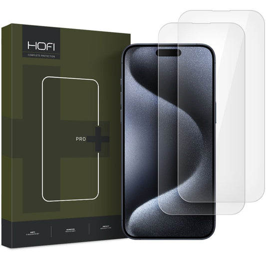 Προστατευτικό οθόνης HOFI Glass PRO+ για Apple iPhone 16 Plus, με γυάλινη θωράκιση, πλήρης κόλληση, σετ 2 τεμαχίων, 2.5D 