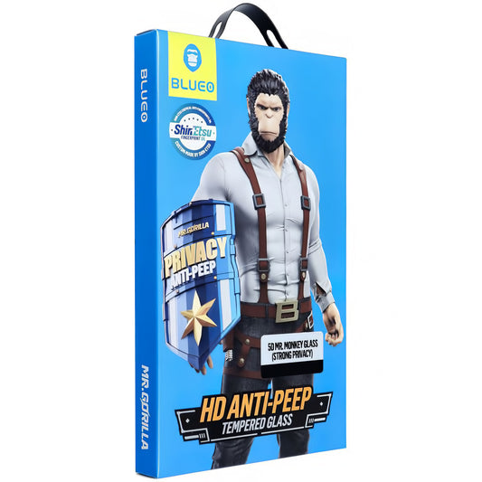 Προστατευτική Μεμβράνη Οθόνης Privacy Blueo για Apple iPhone 16 Pro, Ενισχυμένο Γυαλί, Πλήρης Κόλληση, 5D