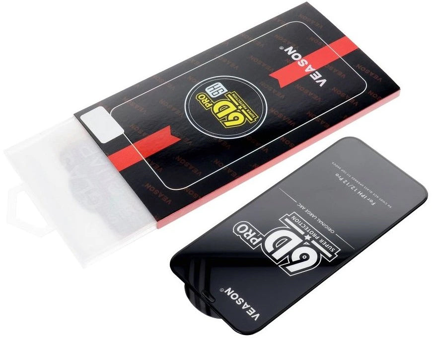 Προστατευτική μεμβράνη οθόνης Veason PRO για Motorola Moto E32s / E22s / E32 / G22, Ασφαλισμένο γυαλί, Πλήρης κόλλα, 6D, Μαύρο